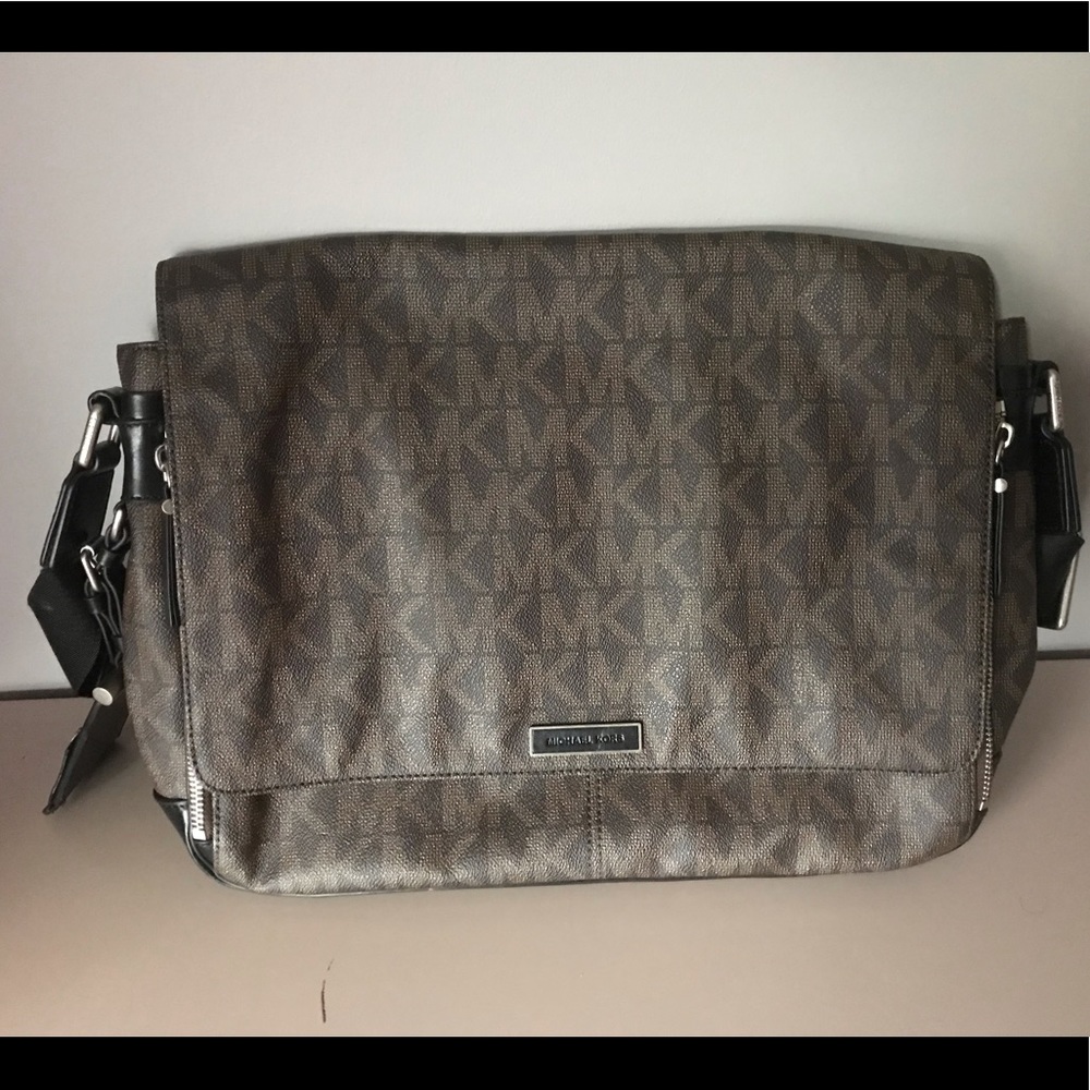 NWOT Luxury MK Leather Messenger Bag